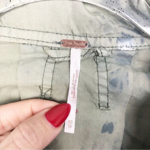 FREE PEOPLE | NEW Ripstop Parachute Utility Jacket Green Women’s Size X-Small - Picture 12 of 15